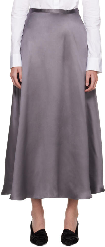 BITE Gray Fluid Midi Skirt Cover