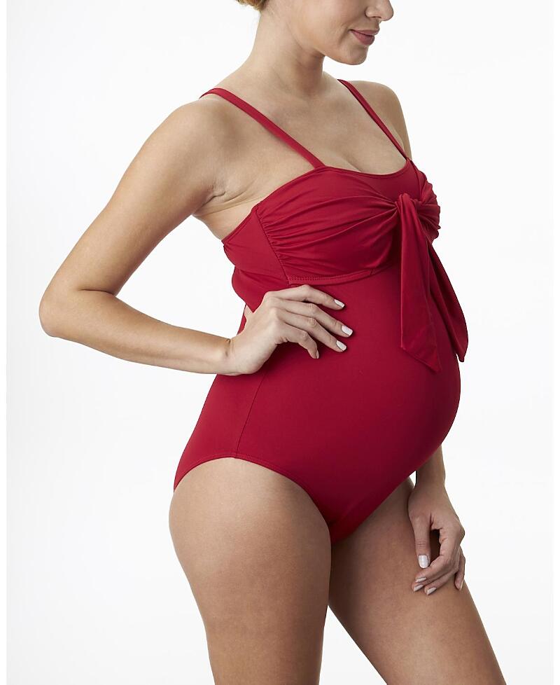 Pez D'Or Classic Maternity One Piece Swimsuit with Central Bow Cover