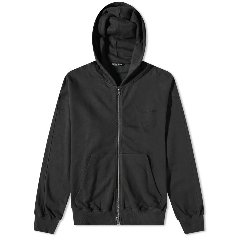 Cole Buxton Men's Lightweight Zip Hoodie in Washed Black Cover