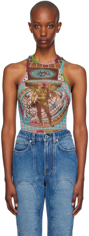 Jean Paul Gaultier Multicolor Printed Bodysuit Cover