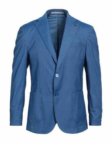 Herman & Sons Man Blazer Blue Polyester, Viscose, Elastane Cover