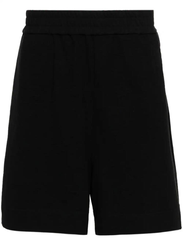 Jil Sander cotton track shorts - Black Cover