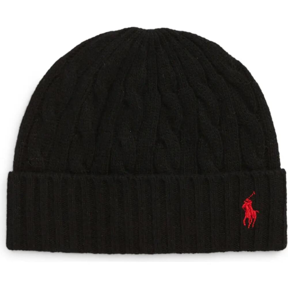 Classic Cable Beanie Polo Ralph Lauren in Black Cover