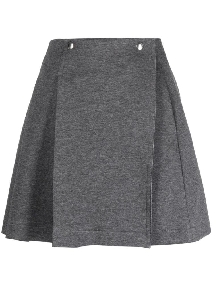 Plan C A-line cotton miniskirt - Grey Cover