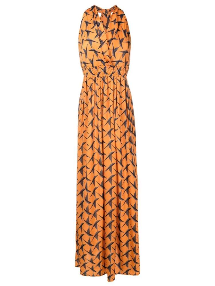 Lygia & Nanny Vênus halterneck long dress - Orange Cover