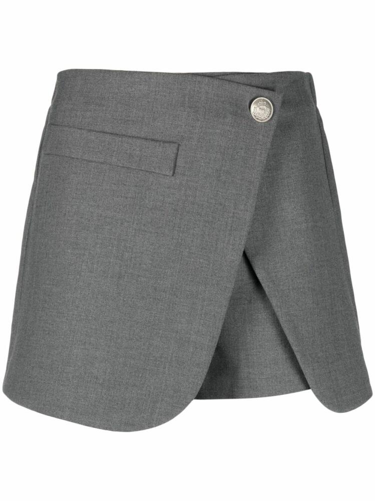 Maje wraparound mini skort - Grey Cover