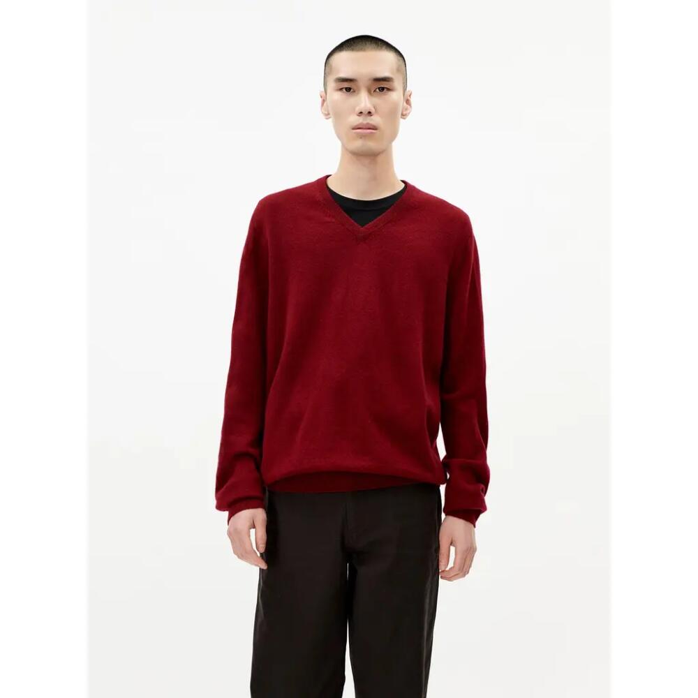 Gobi Cashmere V-Neck Sweater in Bordeaux Cover