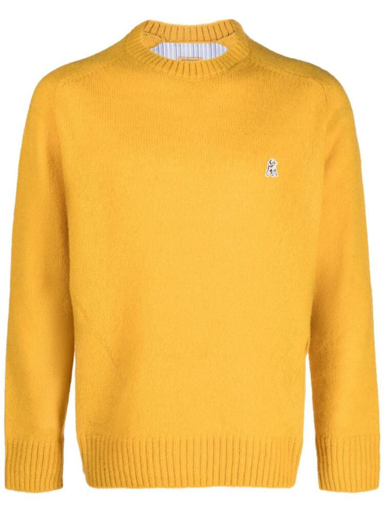 Undercover logo-patch wool jumper - Yellow Cover