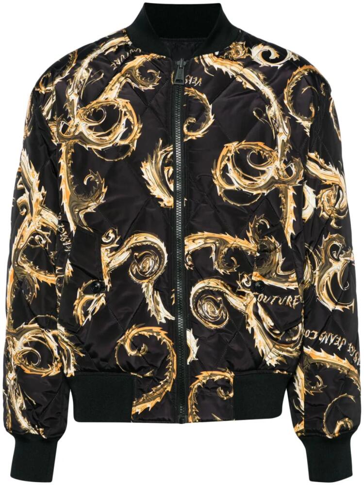 Versace Jeans Couture reversible padded bomber jacket - Black Cover