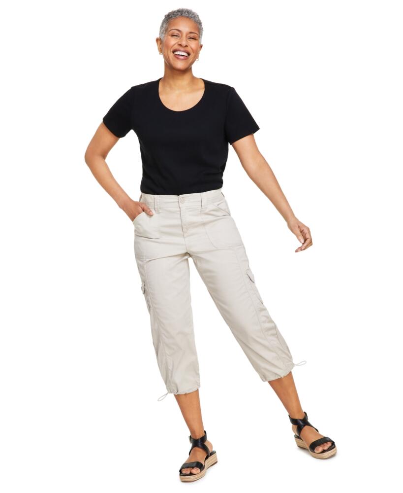 Style & Co Women's Cargo Capri Pants, Created for Macy's - Stonewall Cover