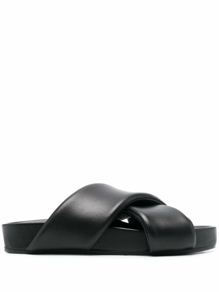 Jil Sander crossover-strap detail slides - Black Cover