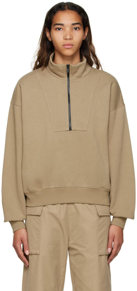 Fear of God ESSENTIALS Tan Cotton Sweatshirt Cover