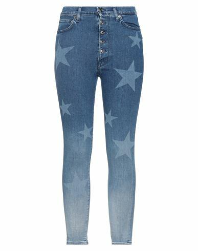 (+) People Woman Jeans Blue Cotton, Elastomultiester, Elastane Cover