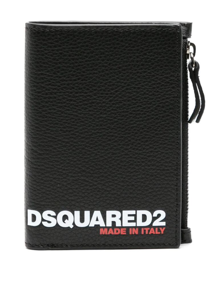 DSQUARED2 bi-fold leather wallet - Black Cover