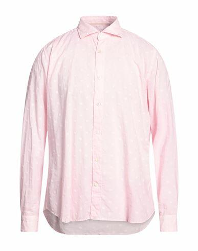 Tintoria Mattei 954 Man Shirt Pink Size 15 ½ Cotton Cover