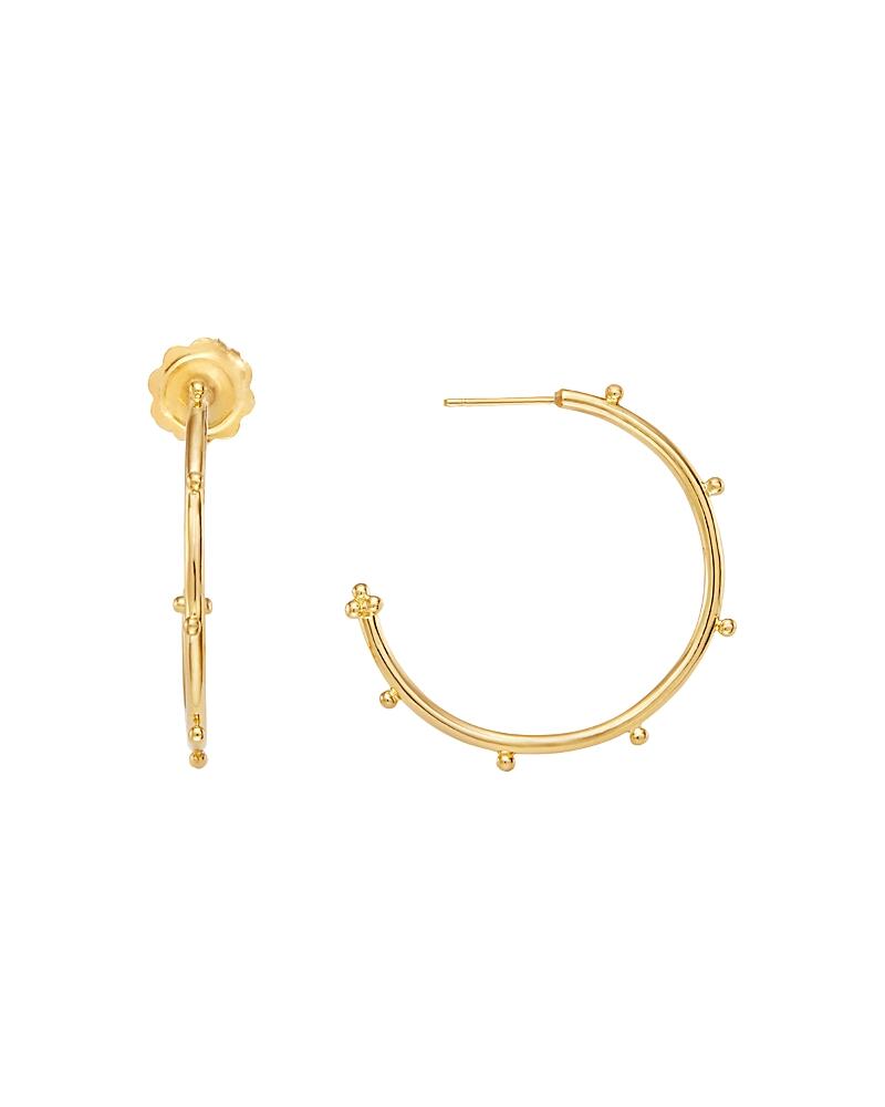 Temple St. Clair 18K Yellow Gold Medium Granulated Hoop Earrings Cover