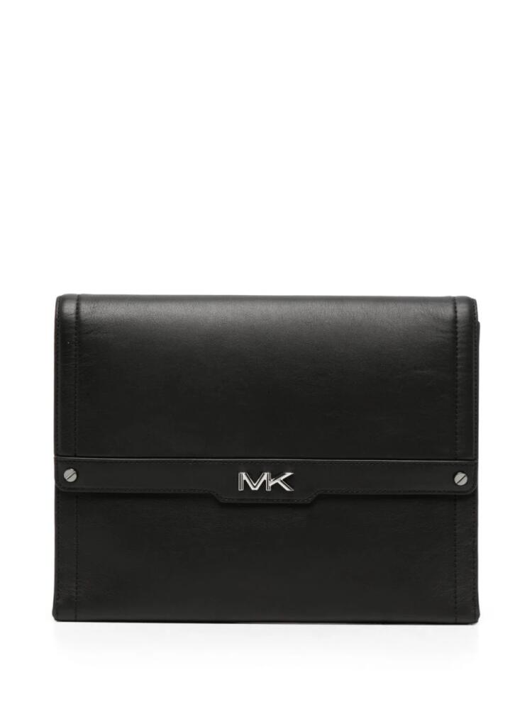 Michael Kors Varick logo-plaque leather wallet - Black Cover