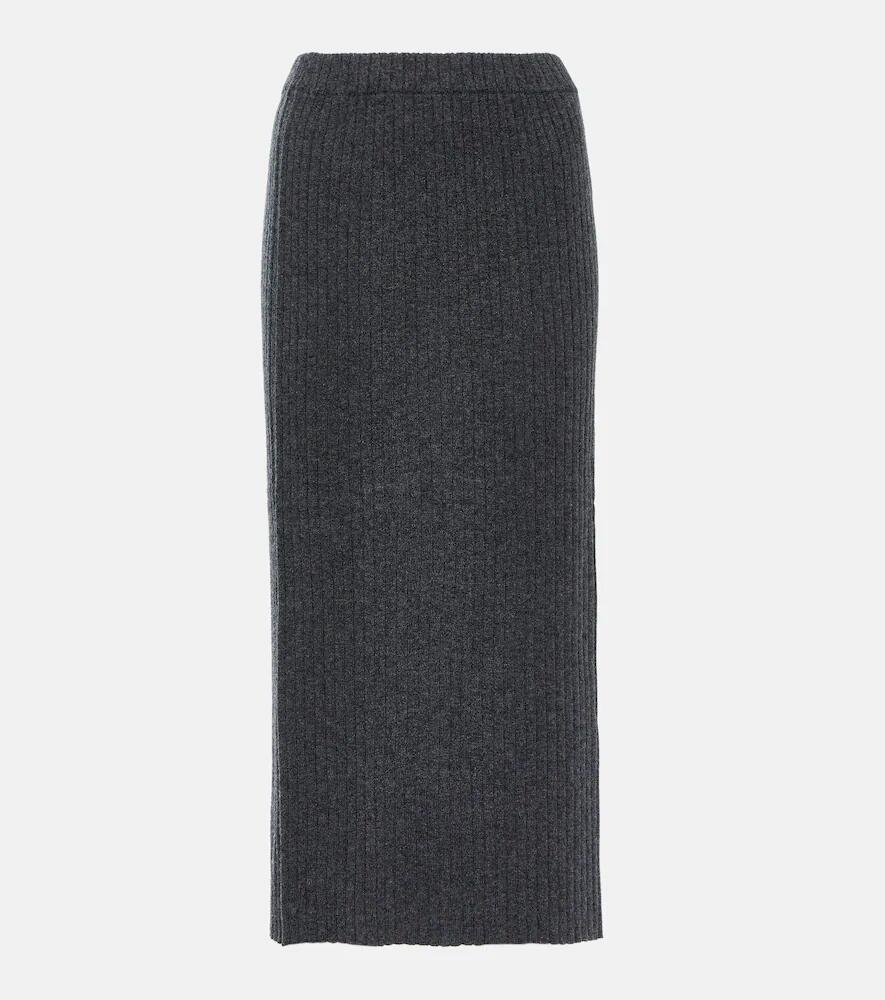 Jardin des Orangers Ribbed-knit cashmere midi skirt Cover