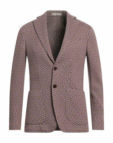 Cc Collection Corneliani Man Blazer Light purple Cotton, Virgin Wool Cover