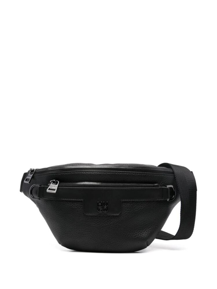 HUGO logo-lettering shoulder bag - Black Cover