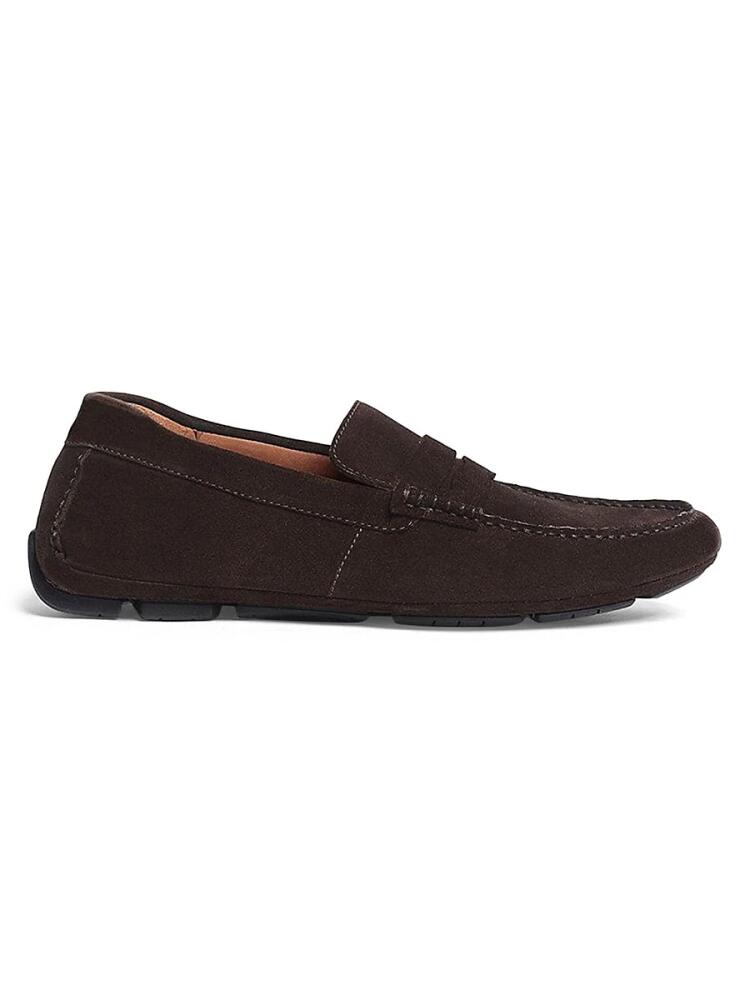 Anthony Veer Men's Cruise Penny Suede Driving Loafers - Dark Brown Cover