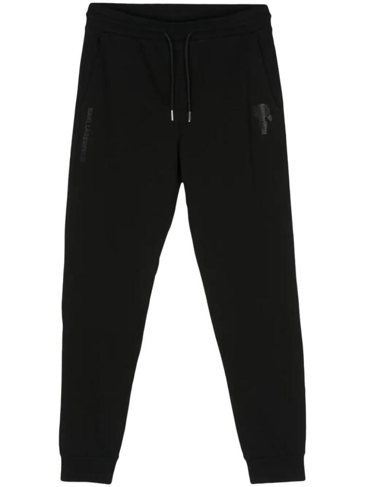 Karl Lagerfeld rubberised-logo track pants - Black Cover