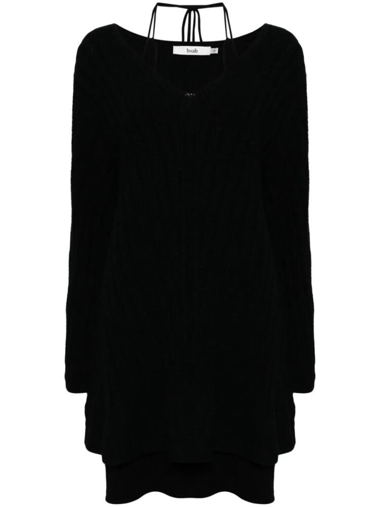 b+ab lace-up knitted minidress - Black Cover