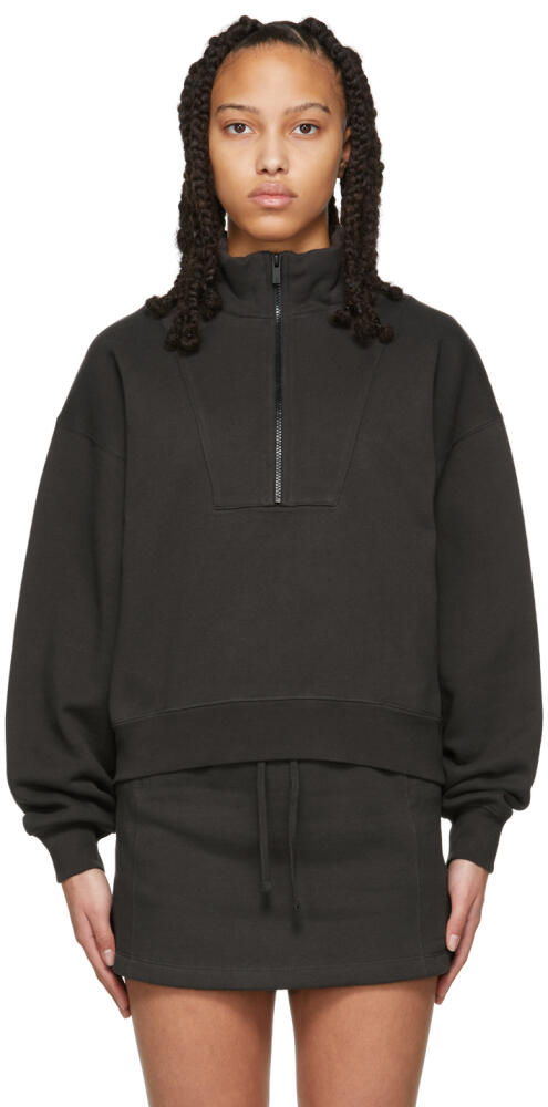 Fear of God ESSENTIALS Black 1/2 Zip Pullover Sweatshirt Cover