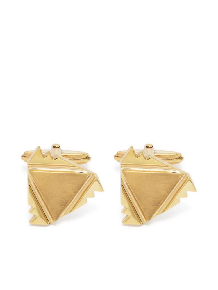 Lanvin cut-out triangle cufflinks - Gold Cover