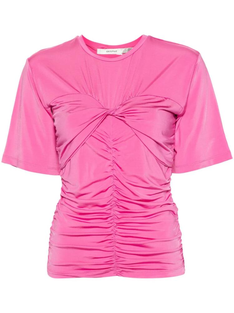 Gestuz AshaGZ ruched T-shirt - Pink Cover