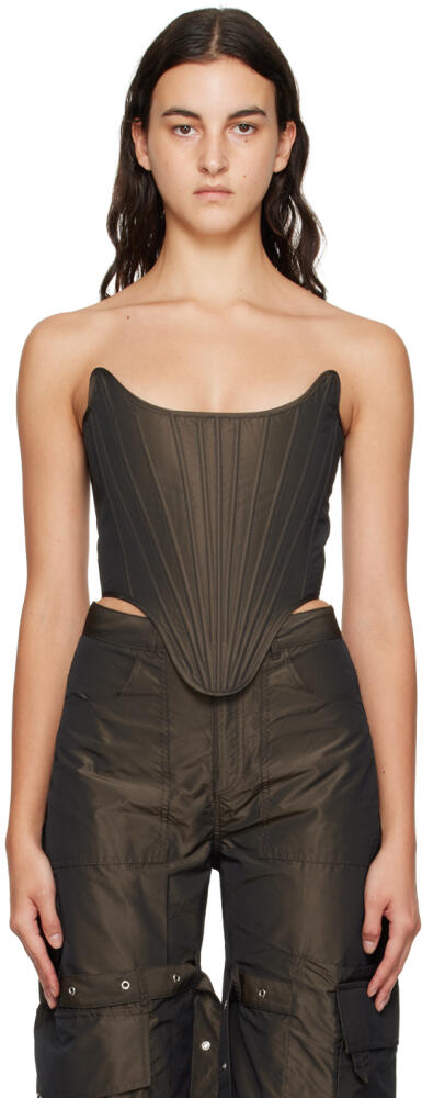 Marques Almeida Brown Paneled Tank Top Cover