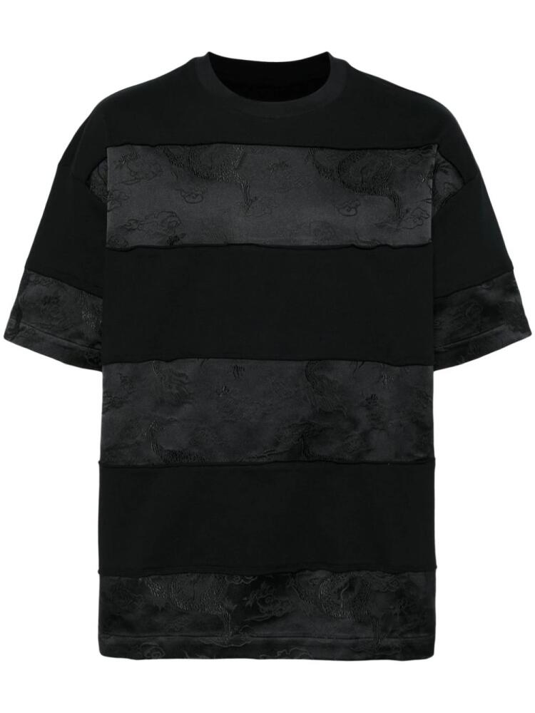 Feng Chen Wang panelled jacquard T-shirt - Black Cover