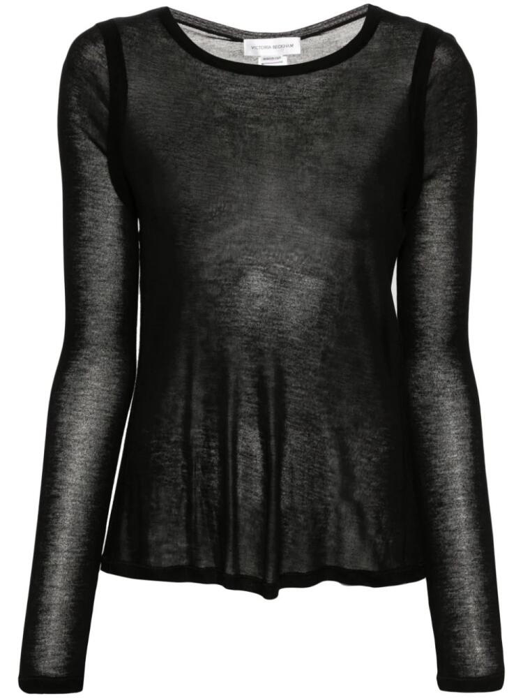 Victoria Beckham mélange lyocell T-shirt - Black Cover