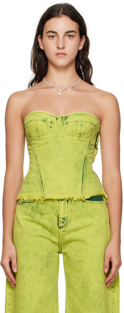 Marques Almeida Green Paneled Tank Top Cover