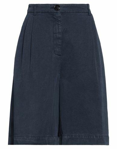 Max & co. Woman Shorts & Bermuda Shorts Navy blue Lyocell, Linen Cover