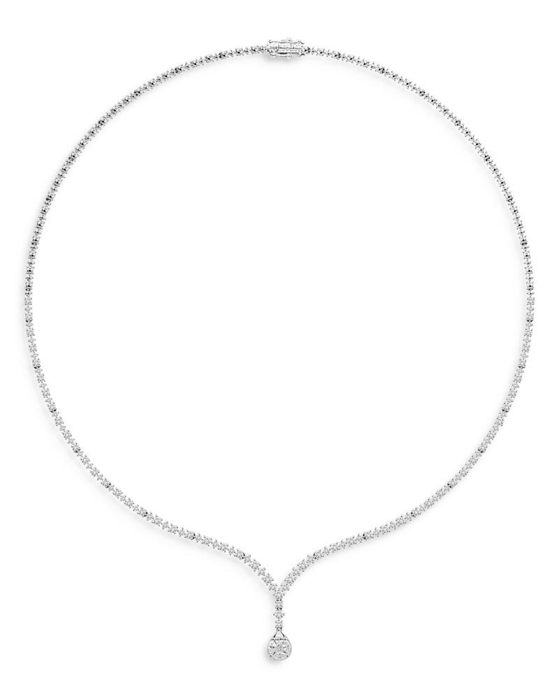 Bloomingdale's Fine Collection Mosaic Diamond Necklace in 14K White Gold, 3.0 ct. t. w. - Exclusive Cover