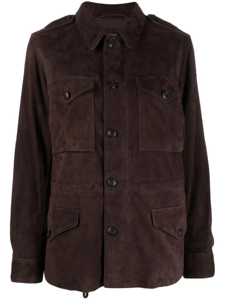 Polo Ralph Lauren button-up leather jacket - Brown Cover