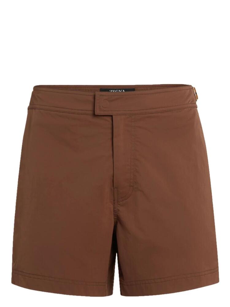 Zegna 232 Road Brand Mark swim short - Brown Cover