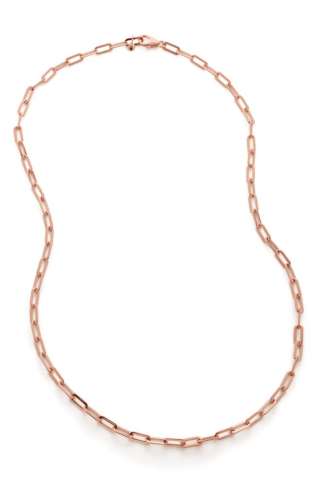 Monica Vinader Deco Paper Clip Chain Necklace in Rose Gold Cover