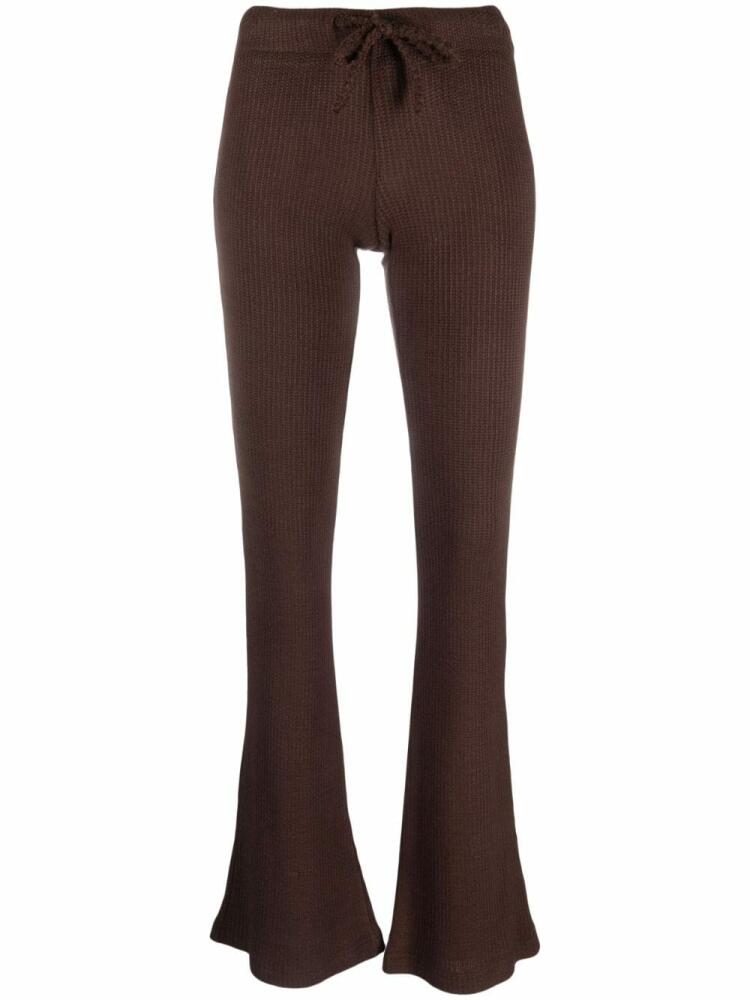 SIEDRES Flo knitted straight-leg trousers - Brown Cover