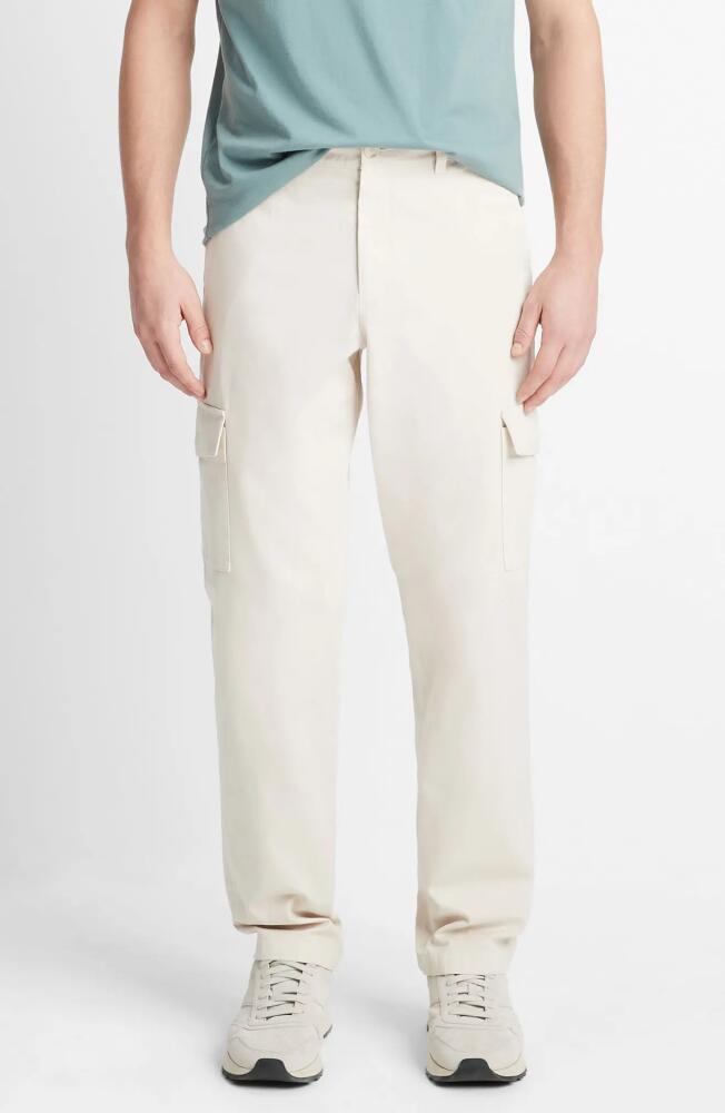 Vince Straight Leg Garment Dyed Twill Cargo Pants in Deco Cream Cover