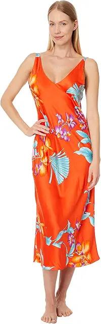 N by Natori Malta 46 Gown (Paradise Orange Multi) Women's Pajama Cover