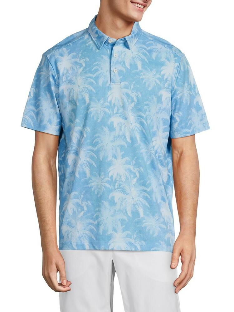 Tommy Bahama Men's Palm Print Polo - Blue Cover