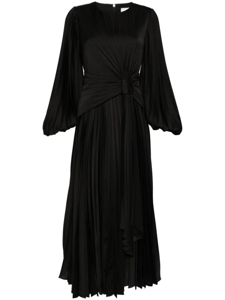 Acler puff-sleeves satin dress - Black Cover