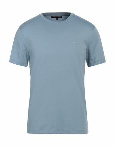 Michael Kors Mens Man T-shirt Light blue Cotton Cover