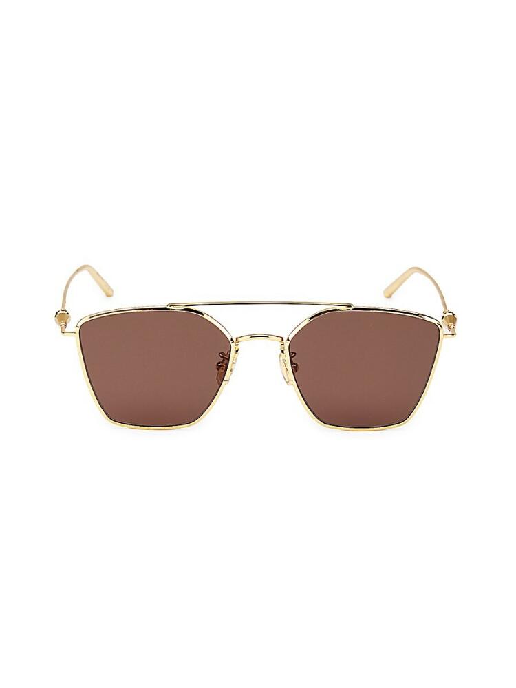 Boucheron Women's 55MM Aviator Sunglasses - Brown Gold Cover