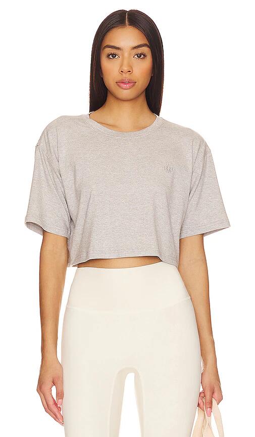 WellBeing + BeingWell Hazel Cropped Tee in Grey Cover