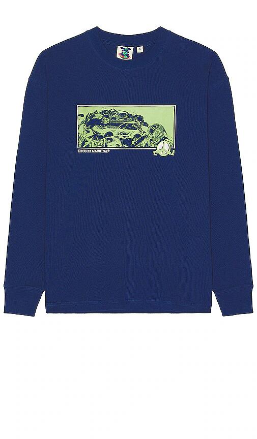 Deus Ex Machina Piece Of Scrap Long Sleeve Tee in Blue Cover