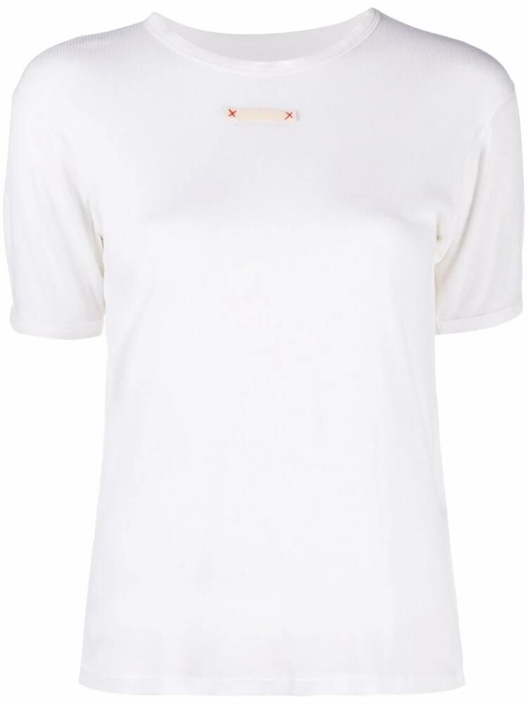 Maison Margiela signature-patch T-shirt - White Cover