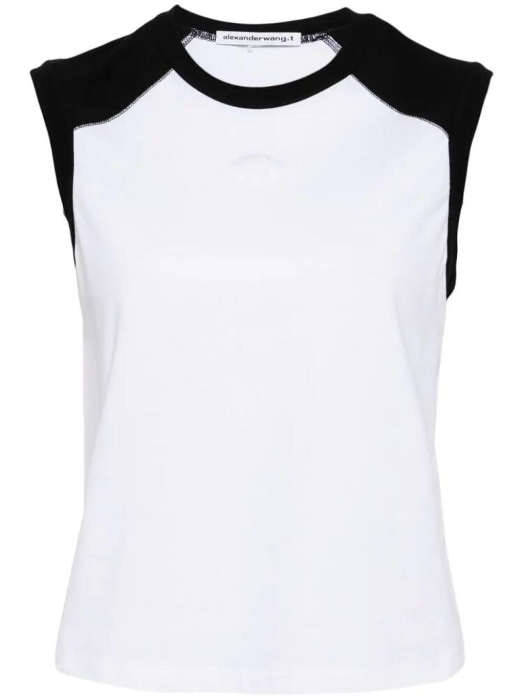 Alexander Wang Fisheye Logo raglan-shoulder tank top - White Cover